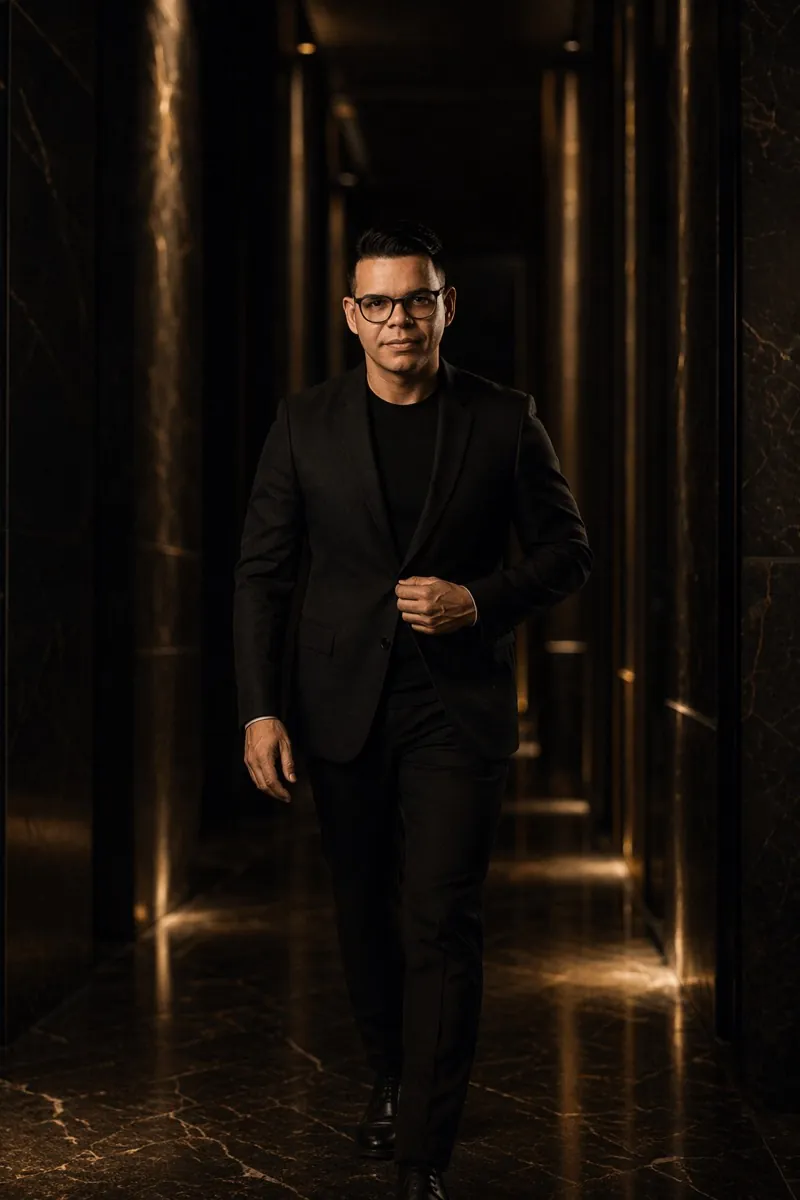 Aldo Freitas, fundador da Emérito, em retrato editorial