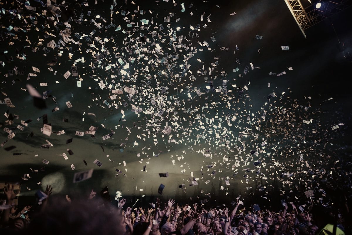 Palco e plateia em um evento