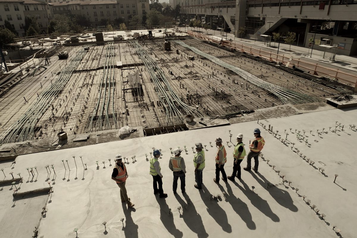 Canteiro de obras visto do alto