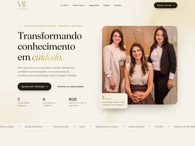 Site da Vie Medicina Especializada